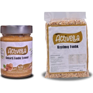 Şekerli Fındık Ezmesi 320GR %70 Fındıklı + Kıyılmış Iç Fındık 500GR