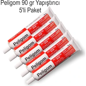 Pelikan Peligom Kuvvetli Sıvı Yapıştırıcı 90 gr Metal Tüp 5 Li Paket