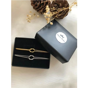 Sakura Accesories Sakura Accessories Düğüm Gold&gümüş Çift Bileklik