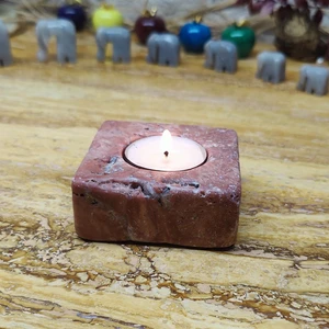 Marble Center Mermer Mumluk Tealigt Traverten 7X7X3CM