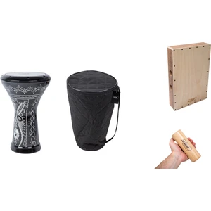 Siyah Mısır Darbuka - Seyahat Kajon Cajon Kahon - Shaker - Marakas - Full Perkusyon Ritim Seti