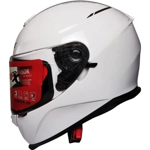 X507 Güneş Vizörlü Kapalı Kask Beyaz