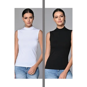 Kadın Balıkçı Yaka Bluz 2'li Paket