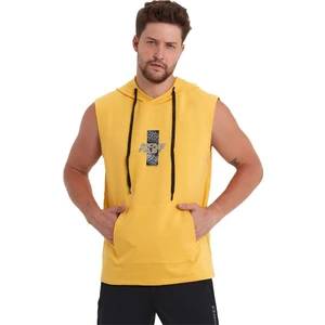 Erkek Kapüşonlu Kanguru Cepli Kolsuz Sweatshirt