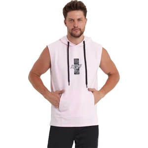 Erkek Kapüşonlu Kanguru Cepli Kolsuz Sweatshirt