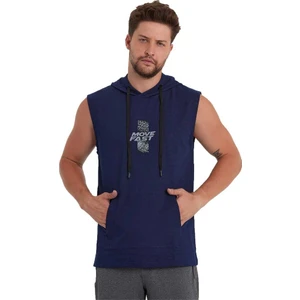 Erkek Kapüşonlu Kanguru Cepli Kolsuz Sweatshirt