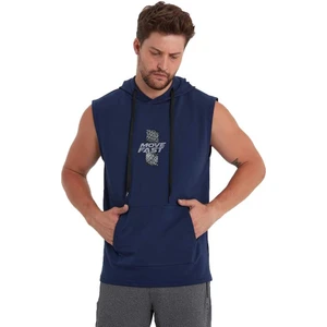 Erkek Kapüşonlu Kanguru Cepli Kolsuz Sweatshirt