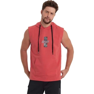 Erkek Kapüşonlu Kanguru Cepli Kolsuz Sweatshirt