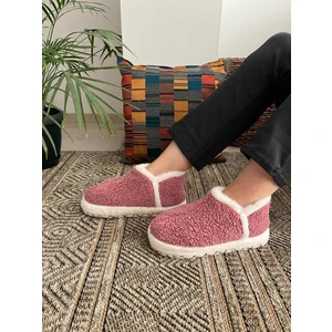 BEHTAH KUNDURA Ultra Hafif Rahat Panduf Kadın Ev Botu Ev Ayakkabısı Sıcak Tutan Kıvırcık