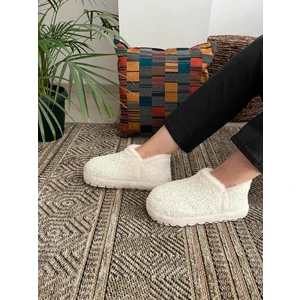 BEHTAH KUNDURA Ultra Hafif Rahat Panduf Kadın Ev Botu Ev Ayakkabısı Sıcak Tutan Kıvırcık