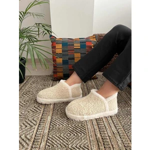 BEHTAH KUNDURA Ultra Hafif Rahat Panduf Kadın Ev Botu Ev Ayakkabısı Sıcak Tutan Kıvırcık