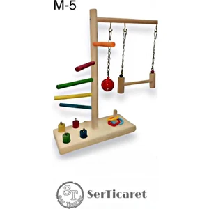 Ser Ticaret Muhabbet Kuşu Kuş Oyuncağı ve Papağan Tüneği M-5 Tünek