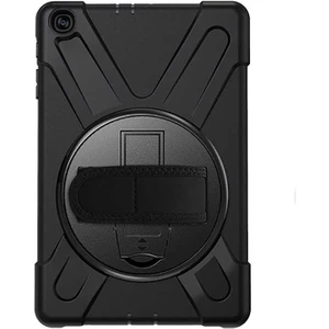 Samsung Galaxy Tab A 10.1 SM-T510 Kılıf Yatay Standlı ve Askılı Military Amazing Defender Zırh Özellikli Kılıf (Model SM-T510,T515,T517)