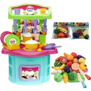 Berat Toys Berattoys 28 Parça Kesilebilen Meyve 16 Parça Mutfak Seti Evcilik Oyunu Kesme Oyuncak Meyve Sebze