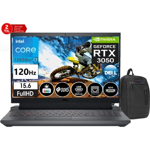 G15 5530 Intel Core I7 13650HX 32GB DDR5RAM 1tb SSD 6gb RTX3050 15,6 Inç 120Hz Fhd WINDOWS11PRO Taşınabilir Bilgisayar G5530240100523+WEBLEGELSINÇANTA