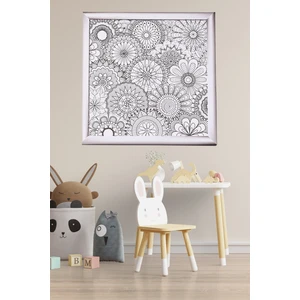 Karton Kanvas Mandala – Ahşap & Metal Çerçeve Görünümlü  Boyama