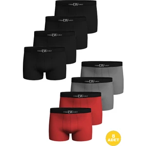 Under World Erkek 8'li Premium Yüksek Kalite Likralı Boxer ve Özel Hediyelik Kutu