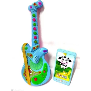 Berattoys Iki Ürün Birarada Pilli Işıklı Türkçe Müzikli Gitar&ışıklı Müzikli Cep Telefonu 2 Li
