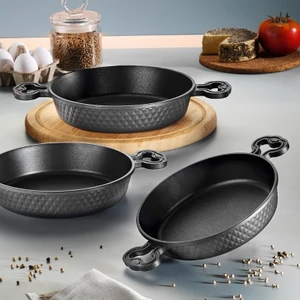 Bio Casting 3 Parça Döküm Granit Sahan Seti Gri