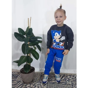 Miniko Kids Erkek Çocuk Snoopy ve Sonic 3 Iplik Pamuk Eşofman Takımı