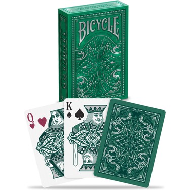 Bicycle Jacquard Oyun Kartı 56 Parça Zümrüt Yeşili Desenli Fiyatı