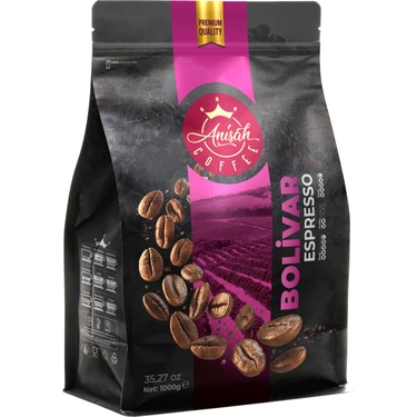 Anisah Coffee Bolivar Espresso Çekirdek Kahve Koyu Kavrulmuş 1000