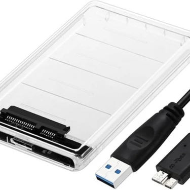 Alfais 4266 2.5 USB 3.0 Harici SSD Harddisk Şeffaf Sata Taşınabilir HDD