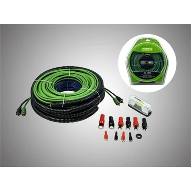 For-x 4ga OFC Bakır Amfi Kablo Seti 2000W 2 Kanal Yüksek Performanslı Profesyonel