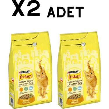 Purina Friskies Kümes Hayvanlı Yetişkin Kedi Maması 1.5kg x 2