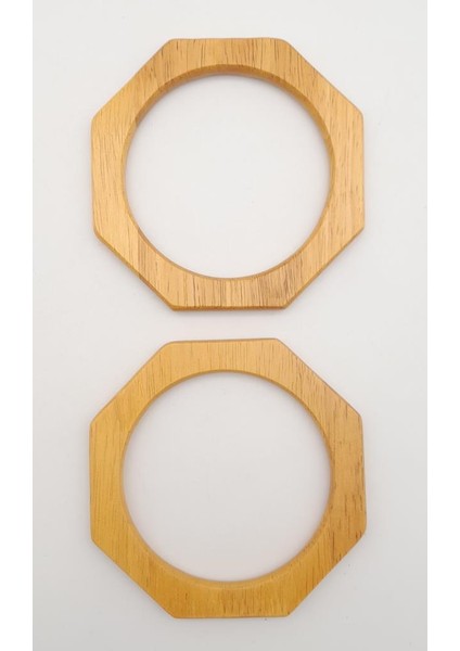 Sekizgen 12 cm Ahşap Çanta Sapı