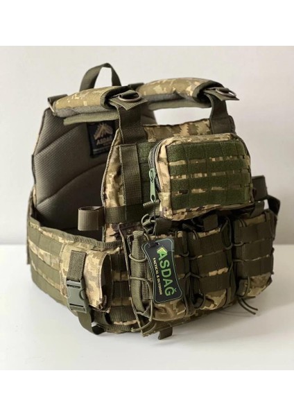Haki Piksel (Pixel) Hücum Yeleği (Hızlı Serbest Bırakma Sistemli) HK33 MPT76 MPT55 AK47