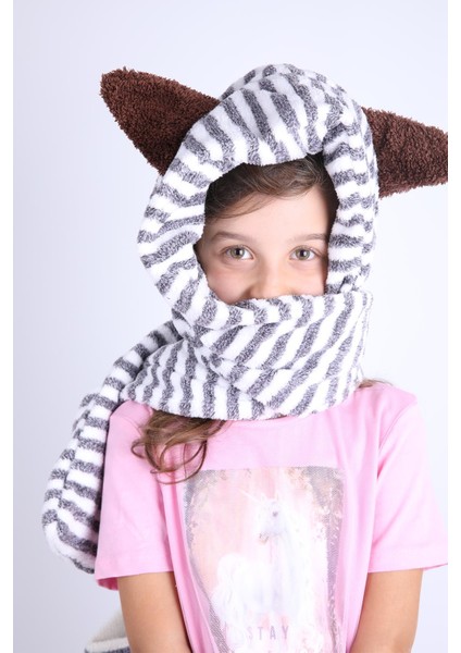 Babyhola Kız Erkek Babyhola Kız Erkek Çocuk Kulaklı Peluş Bere Cep Eldivenli Kışlık 1300
