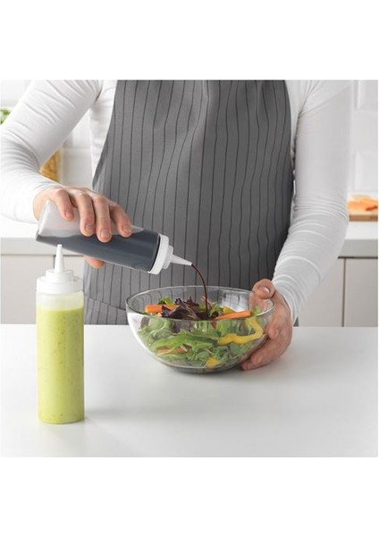 Ketçap-Mayonez 2li Sos Şişeleri ,beyaz 2li Şişe Meridyendukkan Şeffaf 330 ml 2 Adet Beyaz