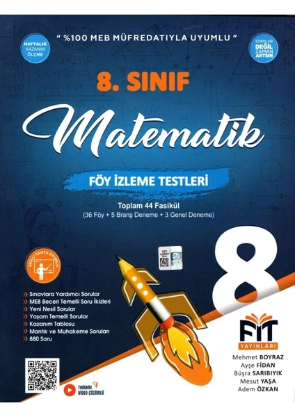 Fit Yayınları 8. Sınıf Matematik Föy İzleme Testleri