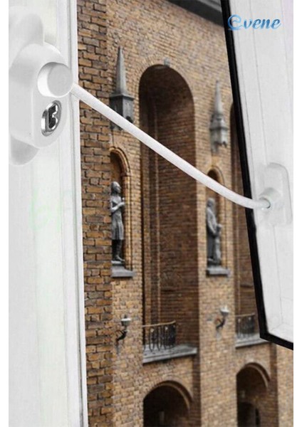 Pencere Emniyet Kilidi Çocuk Hırsız Güvenlik Kilidi Halatlı Pvc 10 Adet indirimleri