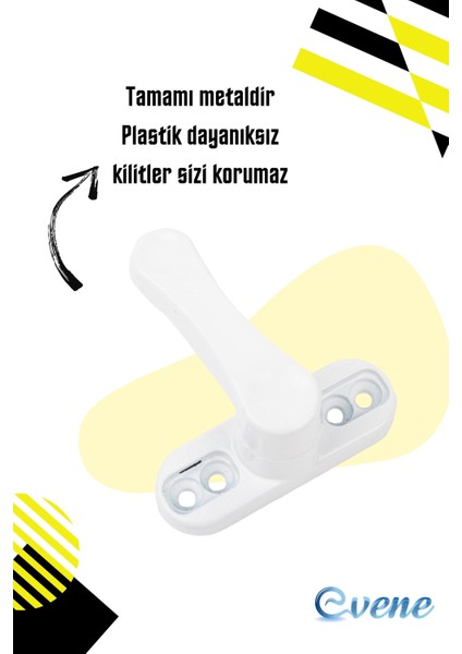 Emniyet Kilidi Pimapen Kilidi Beyaz Çocuk Hırsız Kilidi Çekmeli Metal 5 Adet fiyatları