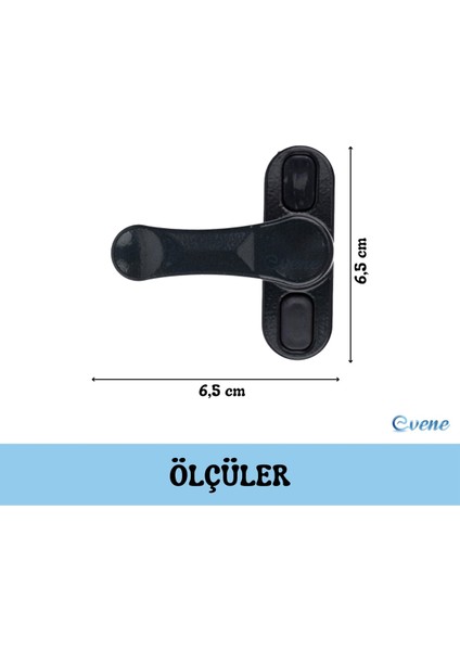 Antrasit Pencere Emniyet Kilidi 5 Adet Çocuk Hırsız Kilidi Çekmeli Metal Kilit