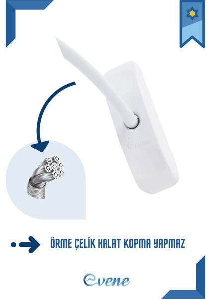 Emniyet Kilidi Çocuk Hırsız Kilidi Halatlı Pencere Kilit 6 Adet