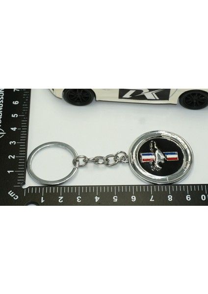Mustang Gt Logo Krom Metal Çift Yön Anahtarlık