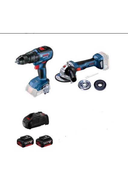 GSR18V-50+GWS180Lİ+2X5 Ah +Dolum Cihazı