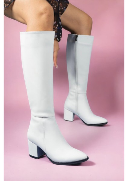 Topuklu Kadın Çizme BEJ fiyatları