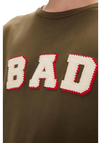 Felt Crewneck Erkek Sweatshirt - 23.02.12.013 fırsatları