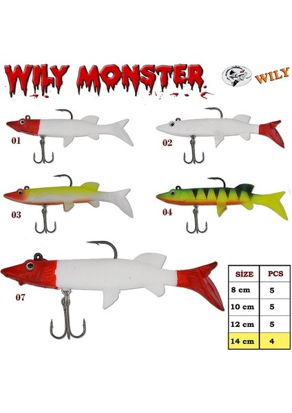 Wily Monster Turna Silikon 14 cm 30GR