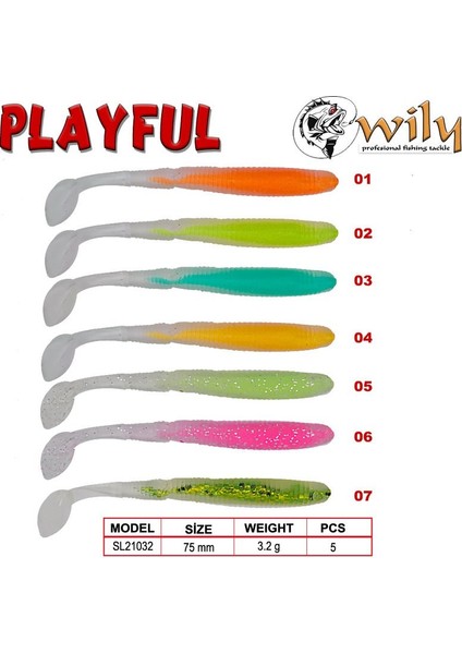Wily Playful Silikon Yem 7.5 cm 3.2 gr fırsatları