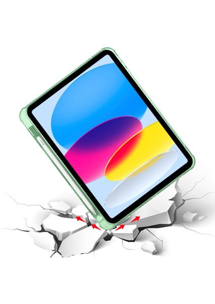 Apple iPad 10.9 2022 (10.nesil) Kılıf Tri Folding Kalem Bölmeli Standlı Kılıf