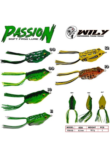 Wily Passion Silikon Kurbağa 6.5 cm 18.5 gr
