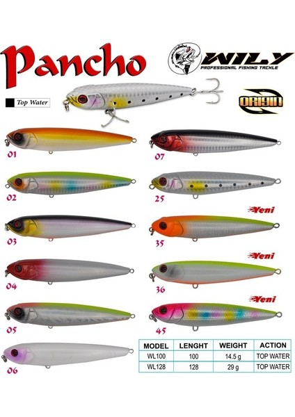 Wily Pancho 12.8 cm Maket Balık 29 gr