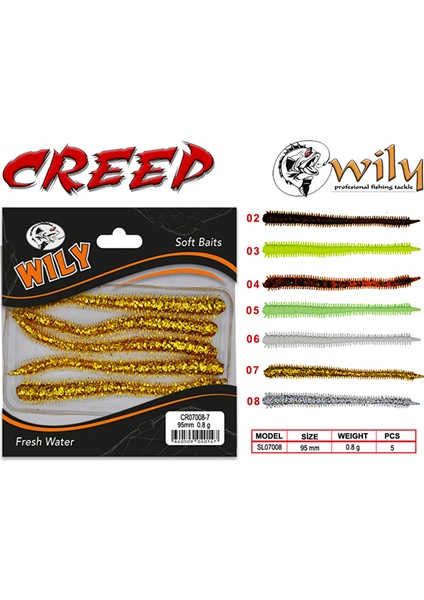 Wily Creep Silikon Yem 9.5 cm 0.8 gr