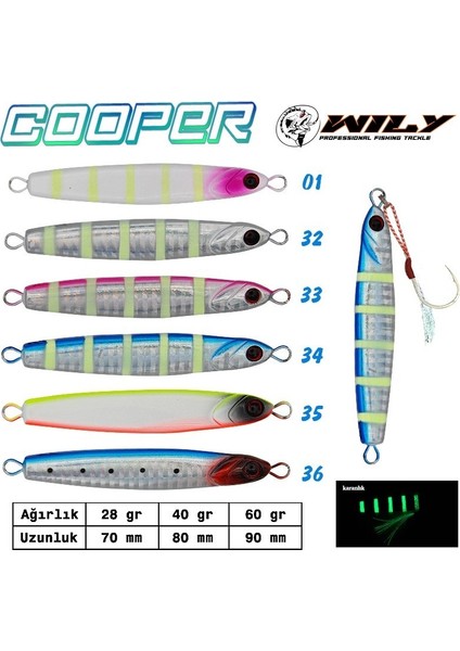 Wily Cooper Jig 40 gr 80 mm