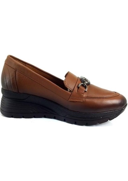 2313020 Günlük Deri Kadın Ayakkabı-Taba modelleri